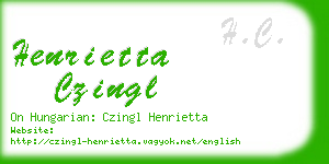 henrietta czingl business card